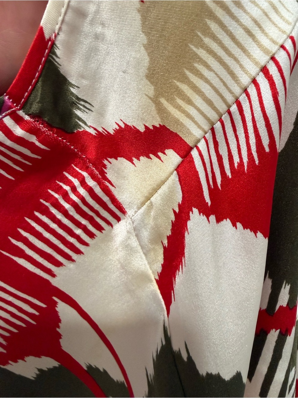 Women’s Escada Geometric Print Cap Sleeve Top - Multicolor - Picture 6 of 9